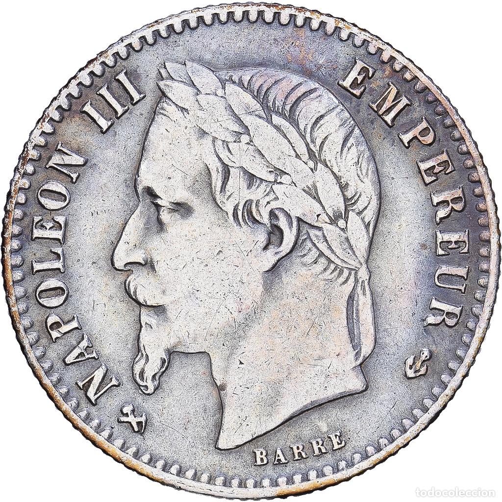 Monedas antiguas de Europa: [#1547753] Francia, Napoleon III, 50 Centimes, 1864, Bordeaux, Plata, BC+, Gadoury:417