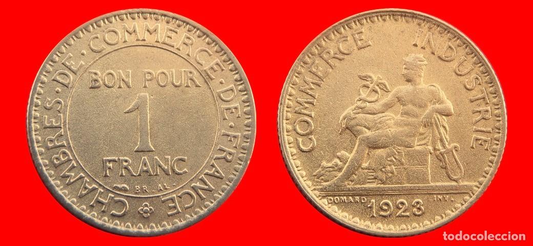 Old Coins of Europe: 1 FRANCO 1923 FRANCIA-156977