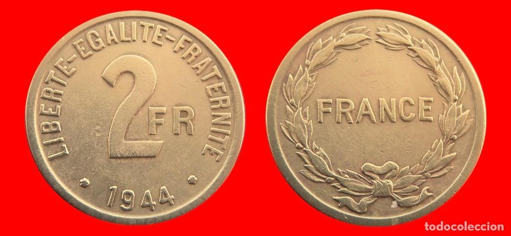Monnaies anciennes de Europe: 2 FRANCOS 1944 FRANCIA-156981