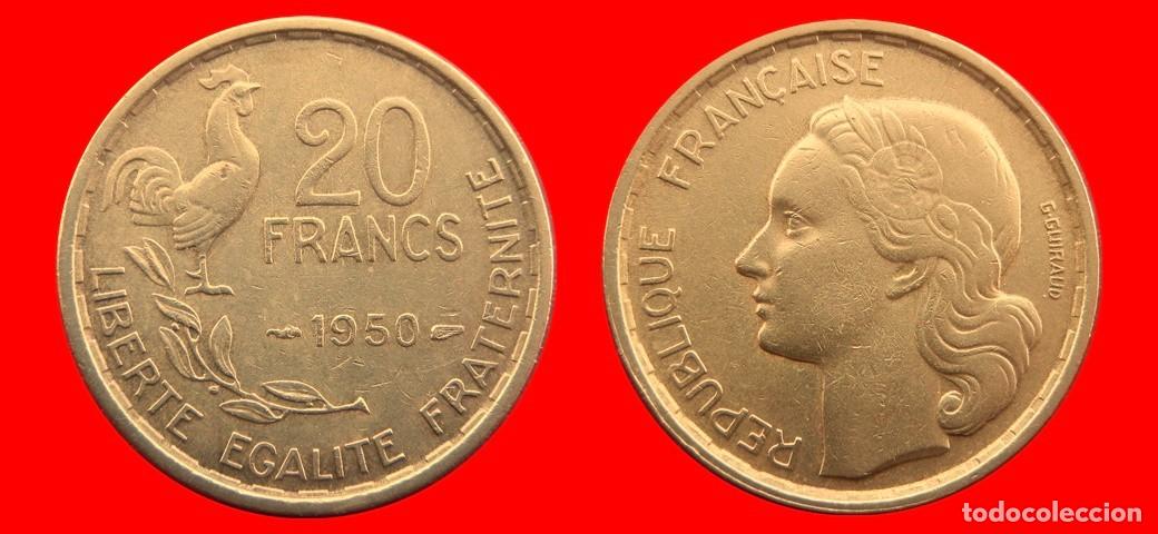 Monedas antiguas de Europa: 20 FRANCOS 1950 G.GUIRAUD 4 PLUMAS FRANCIA-156999
