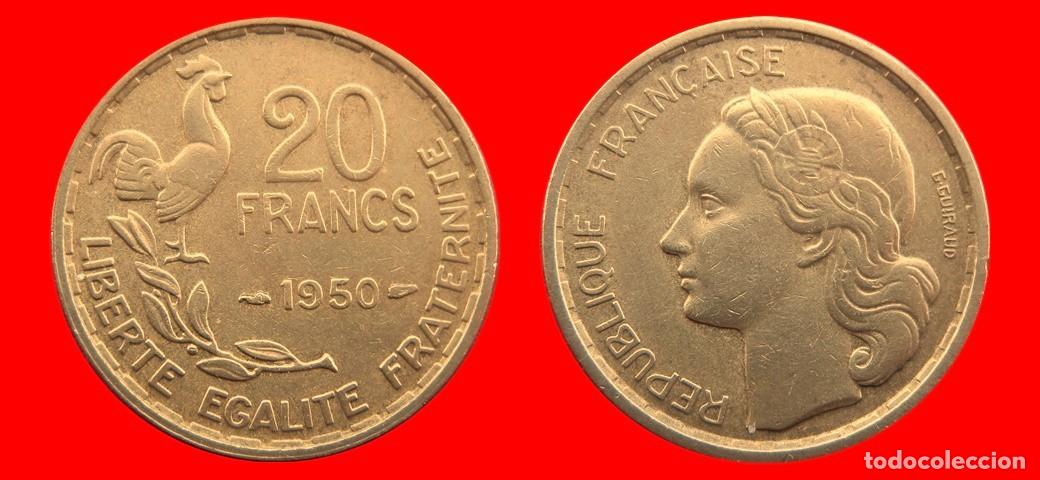 Monedas antiguas de Europa: 20 FRANCOS 1950 G.GUIRAUD 3 PLUMAS FRANCIA-157000