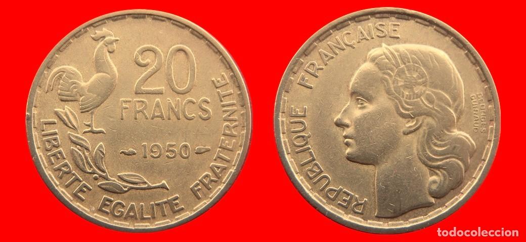 Monedas antiguas de Europa: 20 FRANCOS 1950 GEORGES GUIRAUD 3 PLUMAS FRANCIA-157001