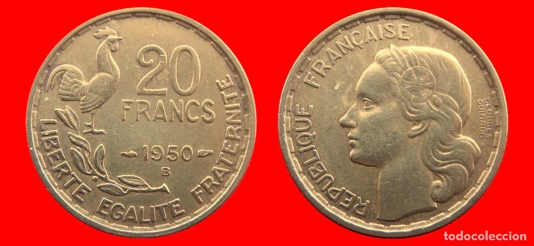 Monedas antiguas de Europa: 20 FRANCOS 1950B GEORGES GUIRAUD 3 PLUMAS FRANCIA-157002
