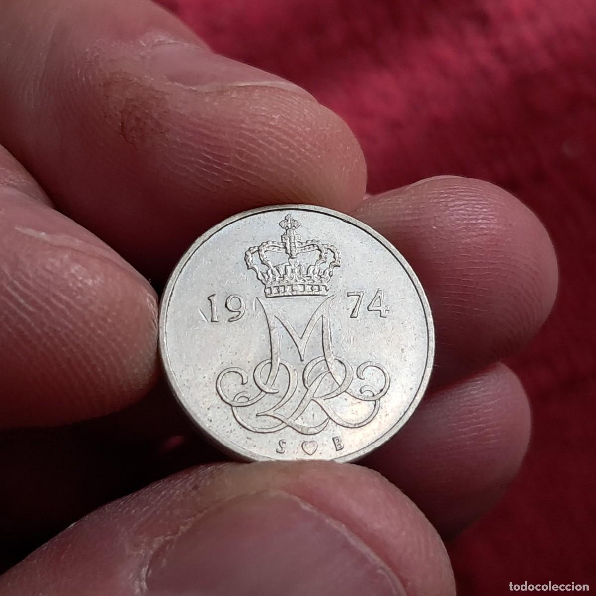 Monedas antiguas de Europa: MONEDA DE DINAMARCA 10 &Oslash;RE 1974 S B, F - Margrethe II KM# 860.1, DNF# 4.14, Sch&ouml;n# 78, Hede# 5.