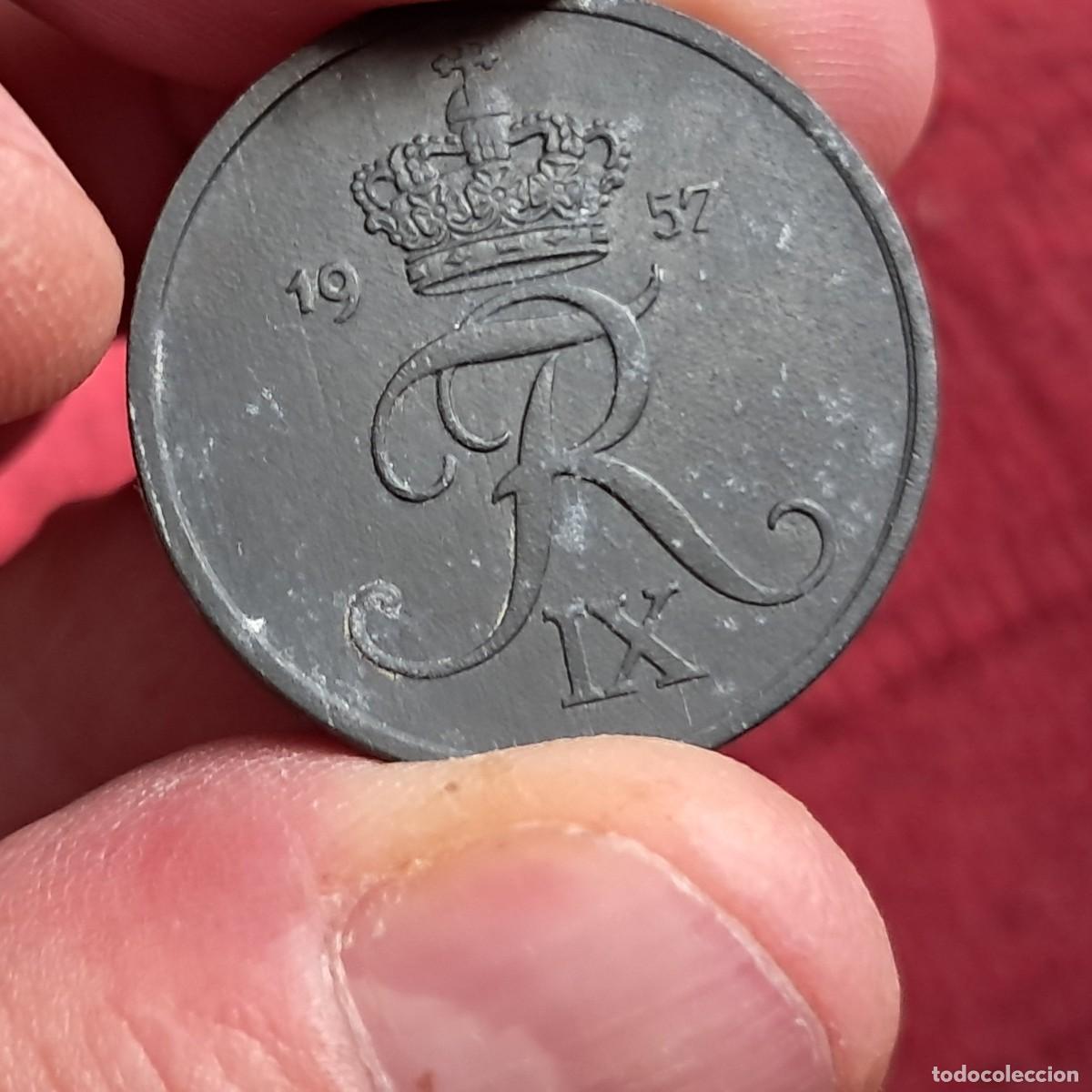Monedas antiguas de Europa: MONEDA DE DINAMARCA 5 &Oslash;RE 1957 C S, G - Frederik IX KM# 843.2, DNF# 3.13, Sch&ouml;n# 57, Hede# 12.