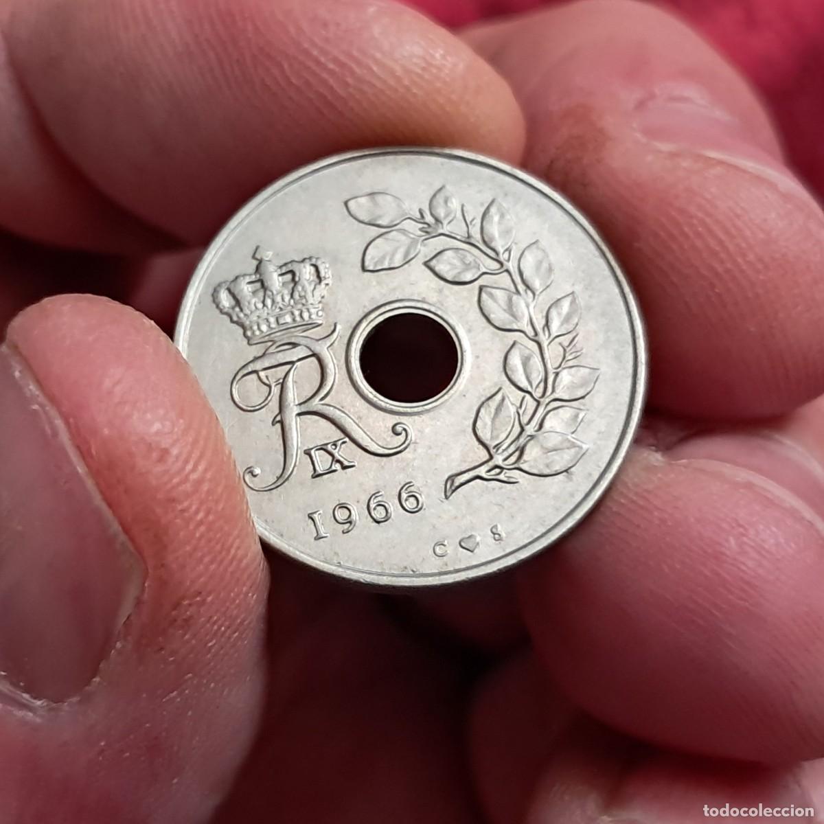 Monedas antiguas de Europa: MONEDA DE DINAMARCA 25 &Oslash;RE 1966 C S, VG - Frederik IX KM# 855.1, DNF# 5.13, Sch&ouml;n# 73, Hede# T4.