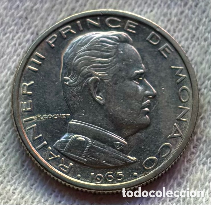 Monedas antiguas de Europa: Moneda M&Oacute;NACO 1/2 Franco 1965