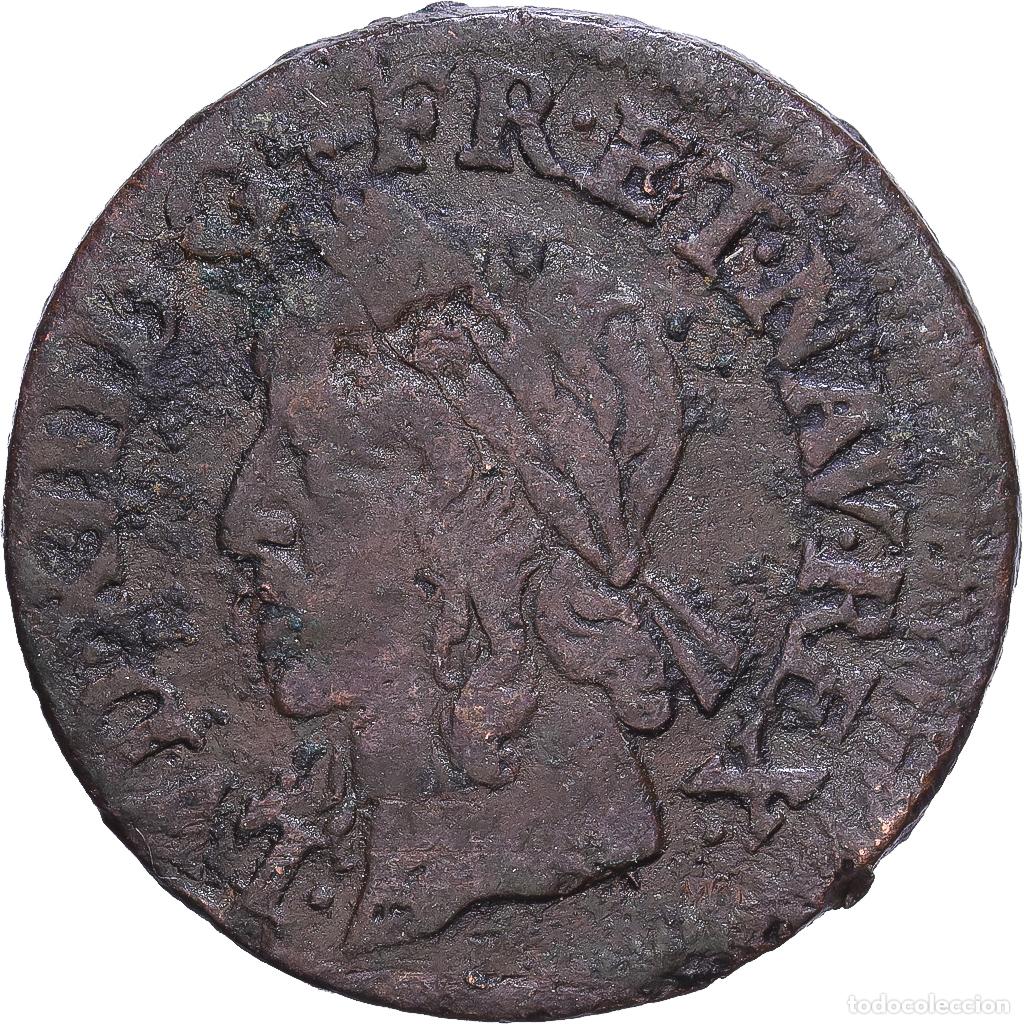 Monedas antiguas de Europa: [#1547822] Francia, Louis XIII, Double Tournois, Warin, t&ecirc;te &agrave; gauche, 1642, Corbeil
