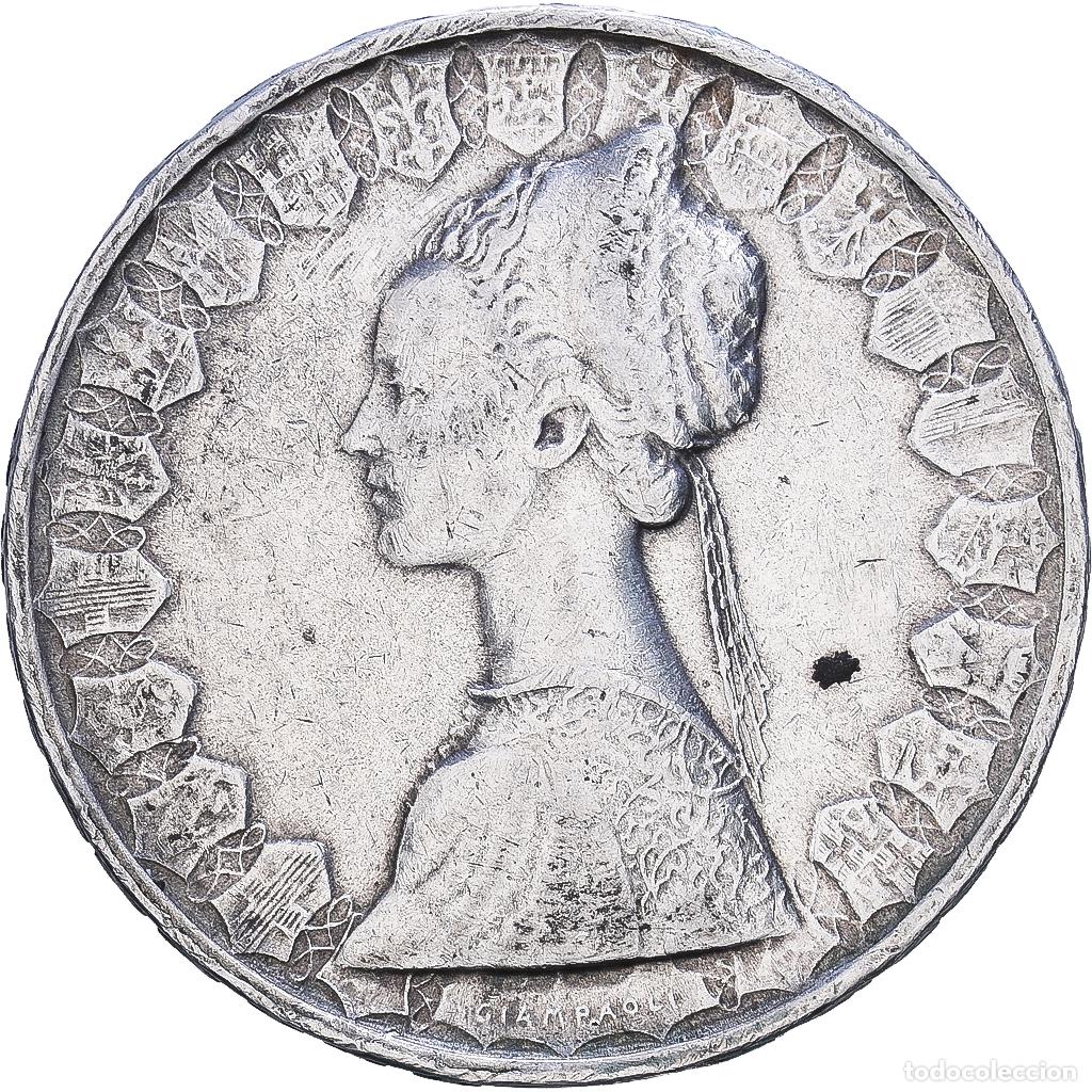 Monedas antiguas de Europa: [#1552473] Italia, 500 Lire, 1966, Rome, Plata, MBC, KM:98