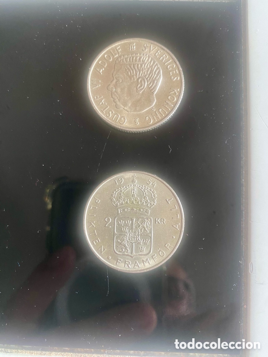 Monedas antiguas de Europa: Monedas de plata de 2 coronas suecas