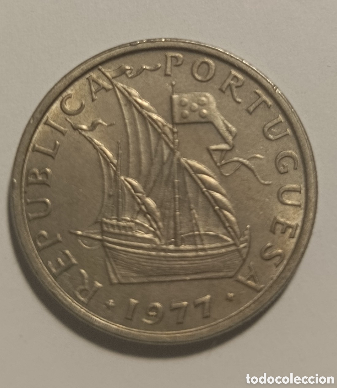 Monedas antiguas de Europa: PORTUGAL moneda 5 escudos 1977