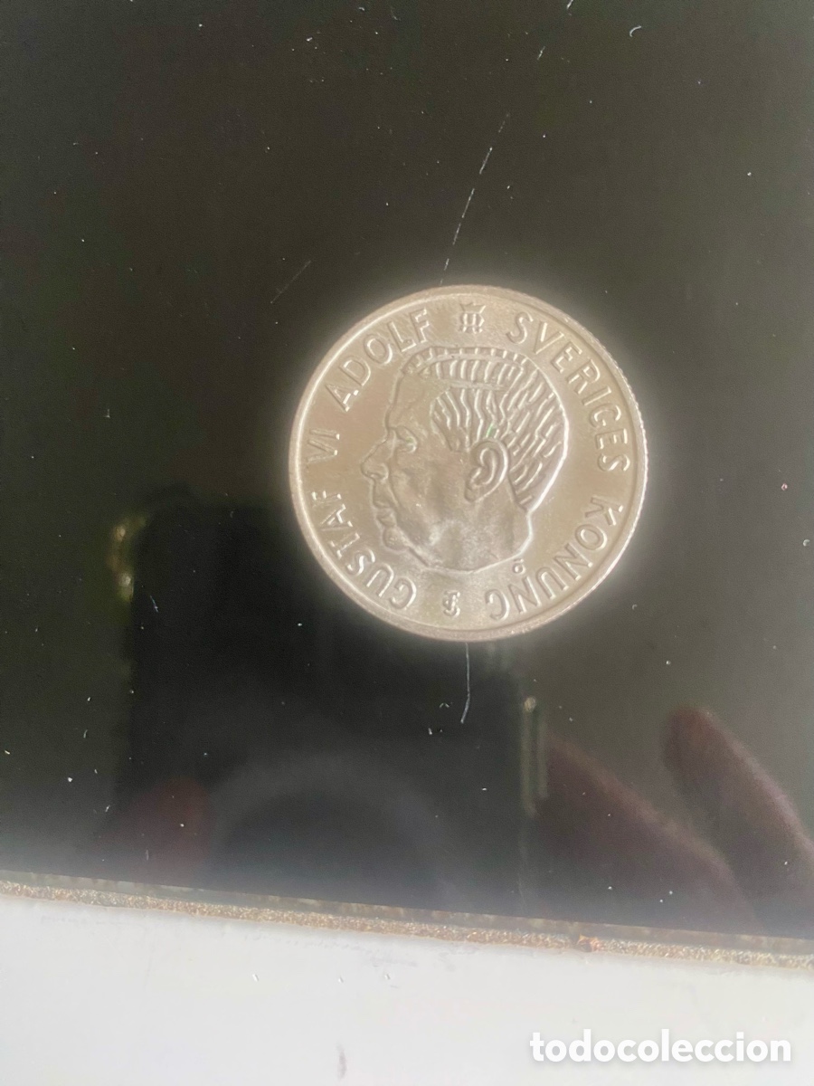 Monedas antiguas de Europa: Moneda de plata de 2 coronas sueca del a&ntilde;o 1953