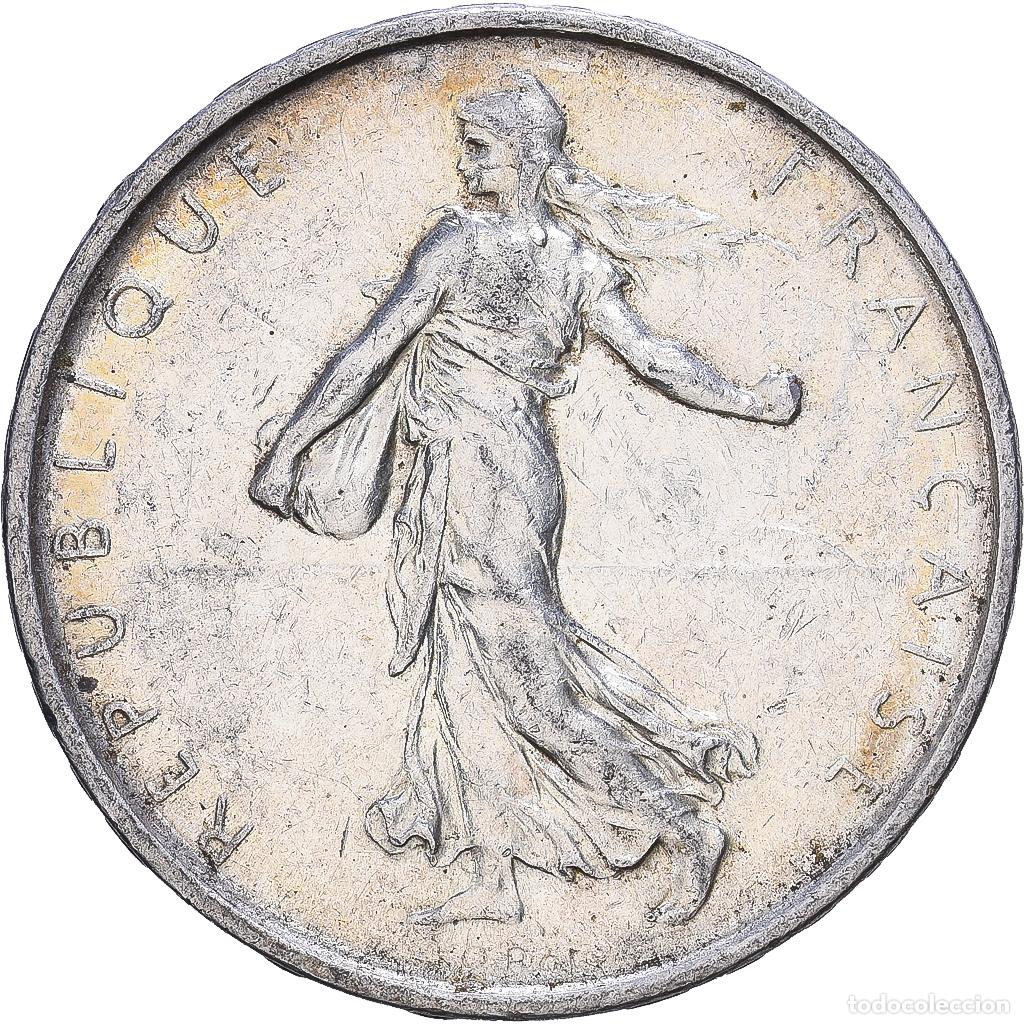 Monedas antiguas de Europa: [#1552475] Francia, 5 Francs, Semeuse, 1966, Paris, Plata, MBC+, Gadoury:770, KM:926