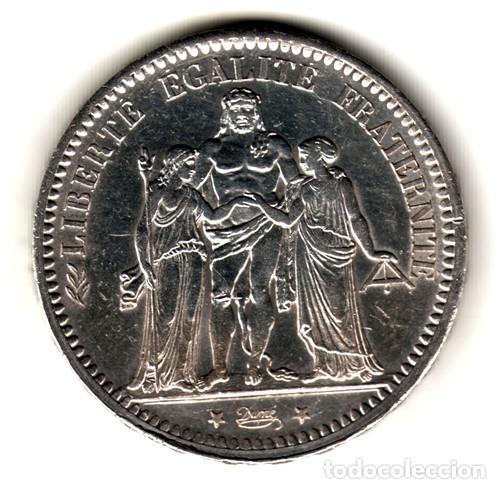 Monedas antiguas de Europa: FRANCIA 5 francs plata 1873 A - Paris - HERCULES