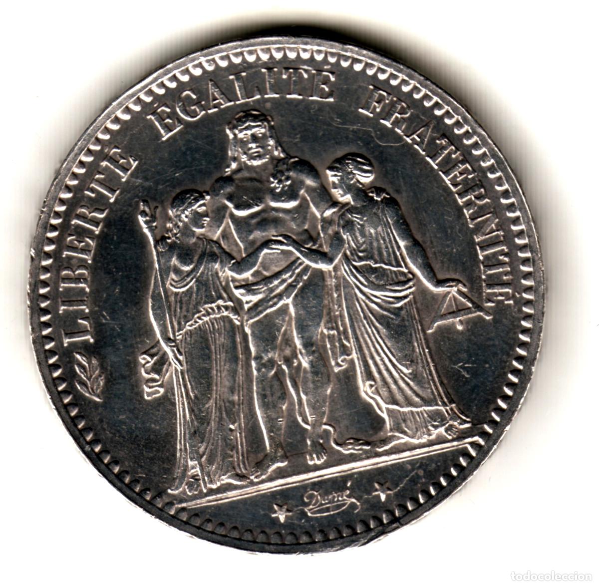 Monedas antiguas de Europa: FRANCIA 5 francs plata 1876 A - Paris - HERCULES