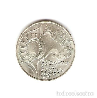 Monedas antiguas de Europa: ALEMANIA 10 MARCOS DE PLATA 1972 MUNICH