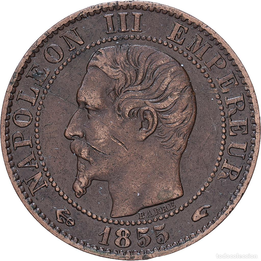 Monedas antiguas de Europa: [#1547834] Francia, Napoleon III, 5 Centimes, 1855, Paris, Bronce, MBC, Gadoury:152