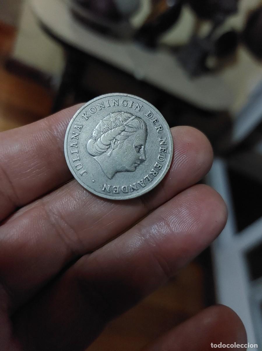 Monedas antiguas de Europa: Preciosa moneda de plata, 1 gulden un florin plata 1952