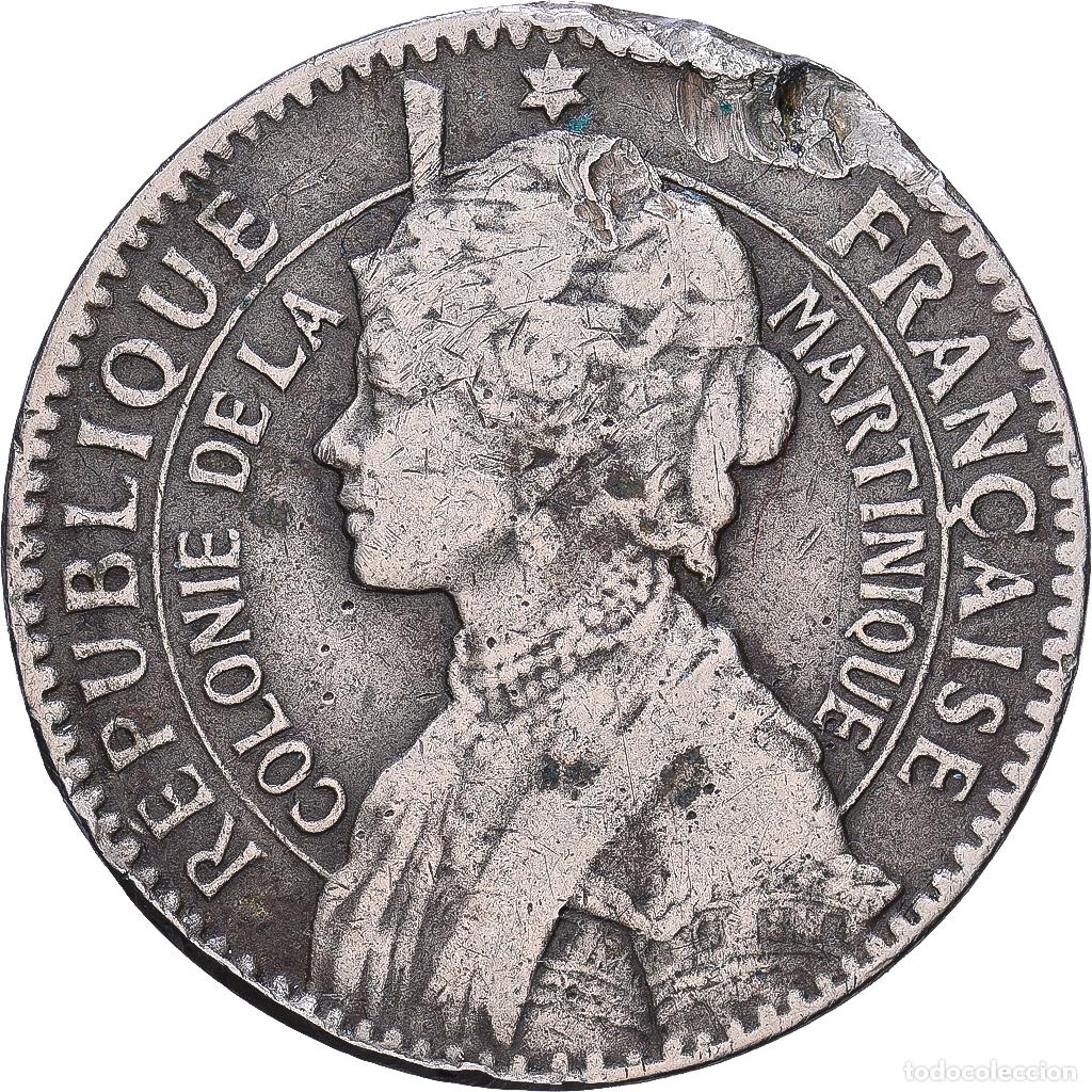 Monedas antiguas de Europa: [#1547828] Martinica, 1 Franc, 1922, Cupronickel, BC+, KM:41