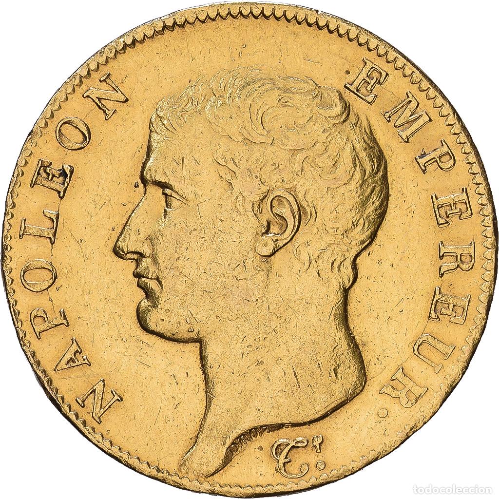 Monedas antiguas de Europa: [#1552530] Francia, Napoleon I, 40 Francs, An 13 (1805), Paris, Oro, MBC, Gadoury:1081