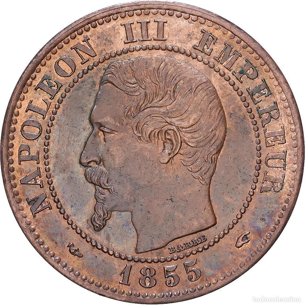 Monedas antiguas de Europa: [#1547839] Francia, Napoleon III, 2 Centimes, 1855, Paris, Bronce, EBC, Gadoury:103