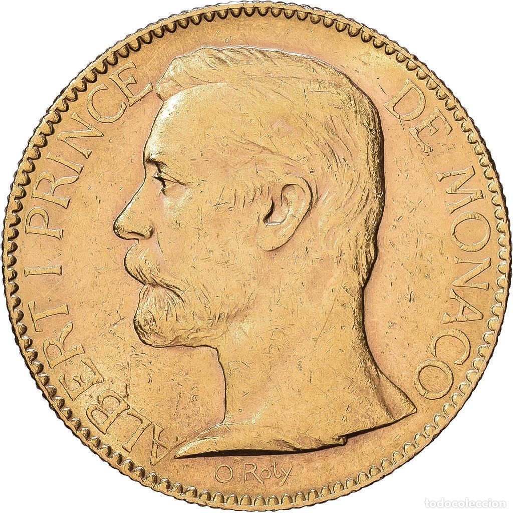 Monedas antiguas de Europa: [#1552522] M&oacute;naco, Albert I, 100 Francs, Cent, 1891, Paris, Oro, MBC+, Gadoury:MC124
