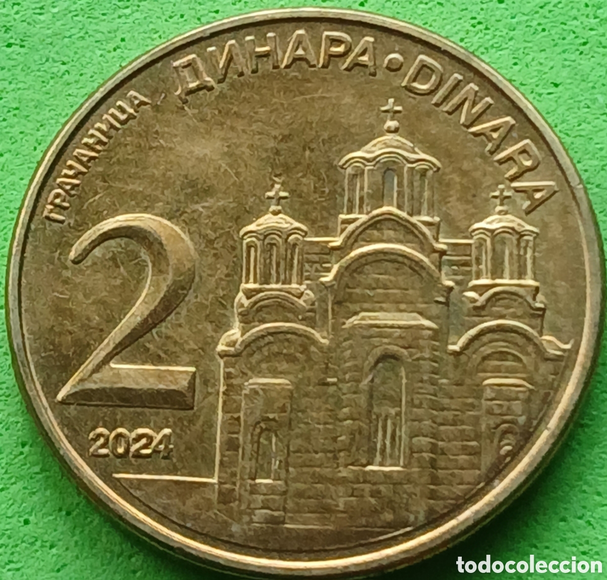 Monedas antiguas de Europa: Serbia 2 dinares 2024 km#55 poco com&uacute;n
