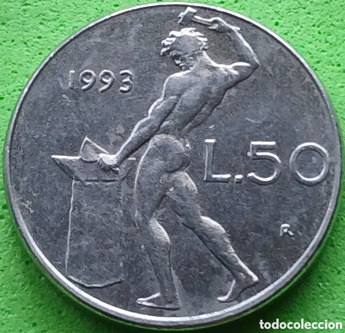 Monedas antiguas de Europa: Italia 50 liras 1993 km#95.2