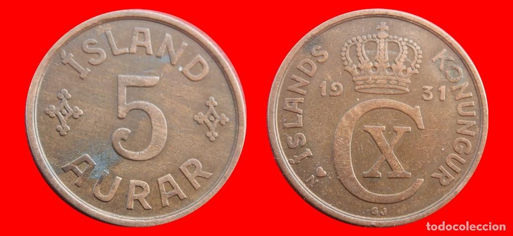 Monedas antiguas de Europa: 5 AURAR 1931 ISLANDIA-157050