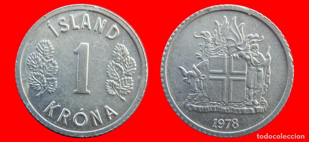Monedas antiguas de Europa: 1 CORONA 1978 ISLANDIA-157054