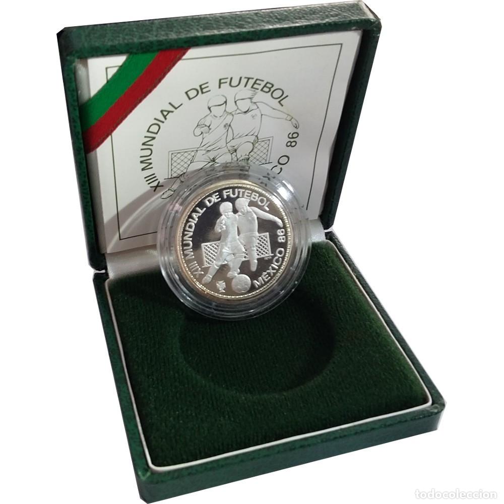 Monedas antiguas de Europa: 100 escudos PORTUGAL 1986 plata proof - Mundial Futbol MEXICO '86