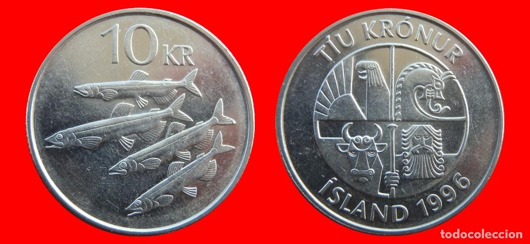Monedas antiguas de Europa: 10 CORONAS 1996 ISLANDIA-157066