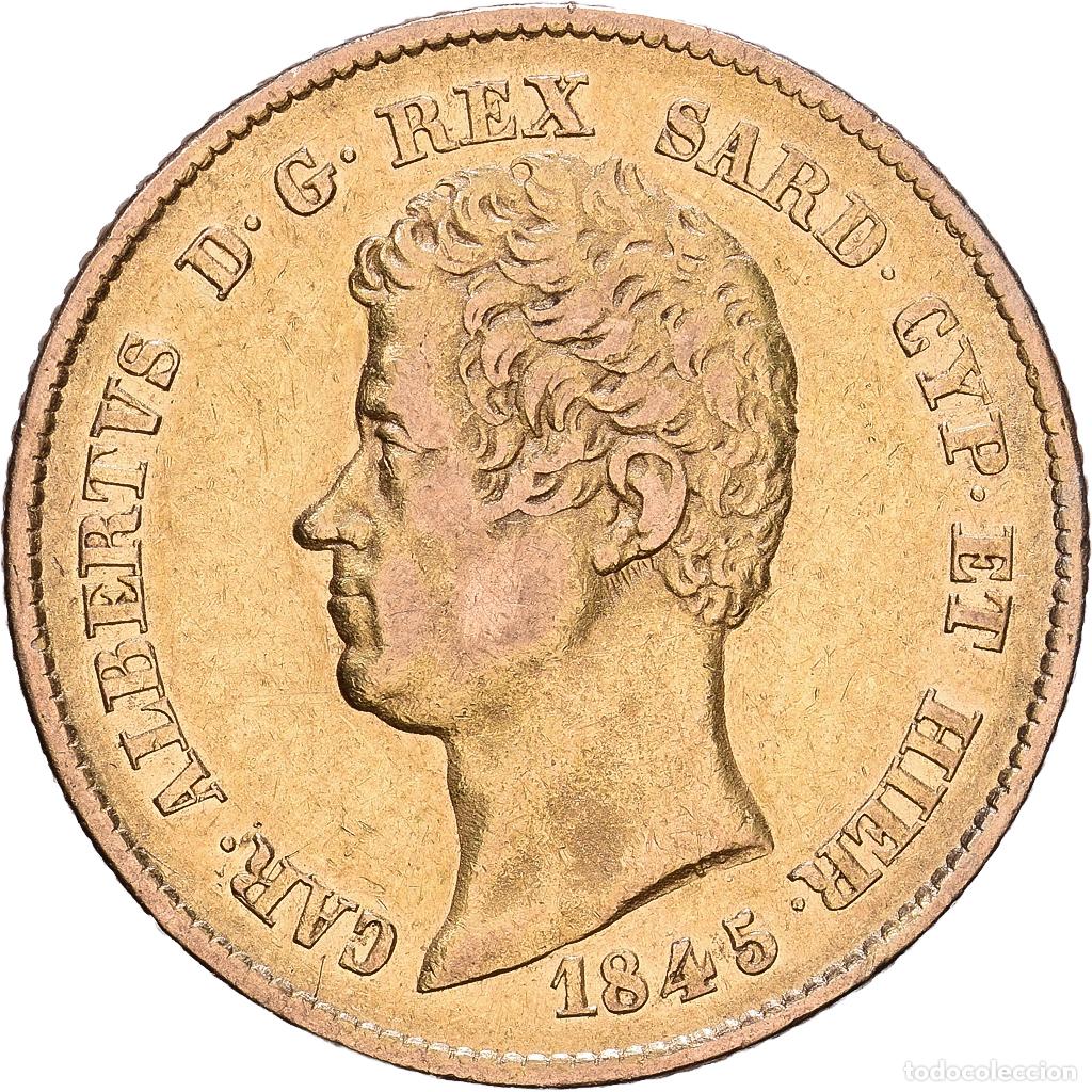 Monedas antiguas de Europa: [#1552550] Estados italianos, SARDINIA, Carlo Alberto, 20 Lire, 1845, Genoa, Oro, MBC+