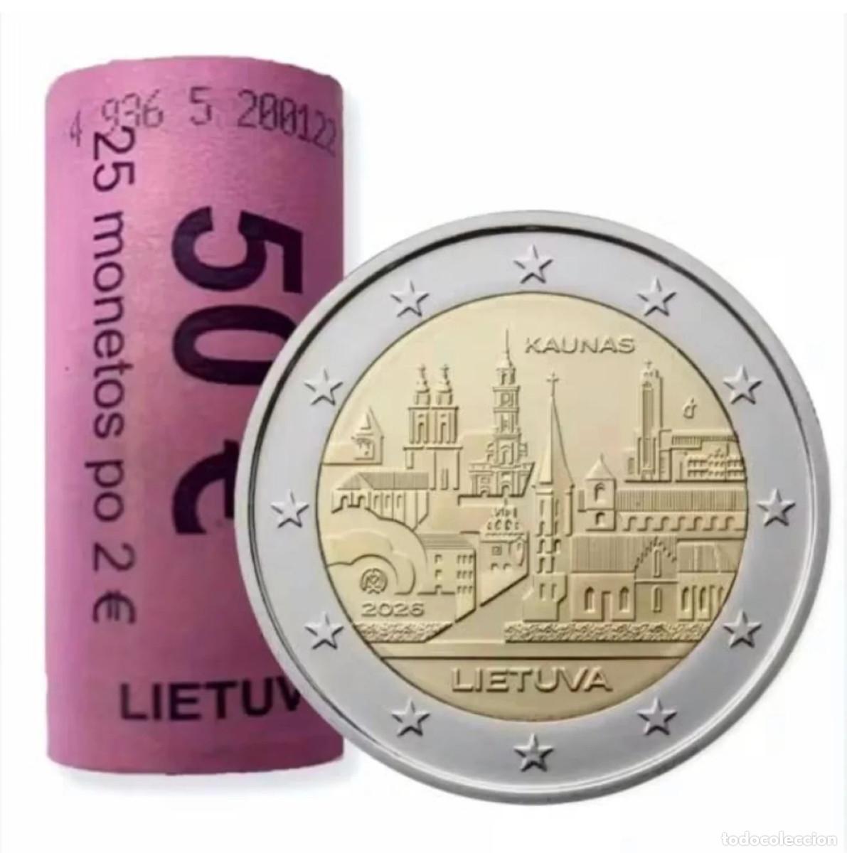 Monedas antiguas de Europa: LITUANIA cartucho original 2 euro 2026 S/C Ciudad de KAUNAS
