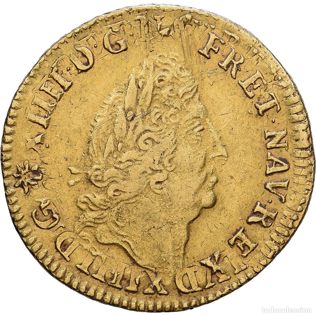 Monedas antiguas de Europa: [#1535204] Francia, Louis XIV, Louis d'or au 4 L, 169[-], Lille, reformed, Oro, BC+