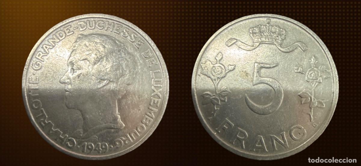Monedas antiguas de Europa: Luxemburgo 5 francos &middot; 1949