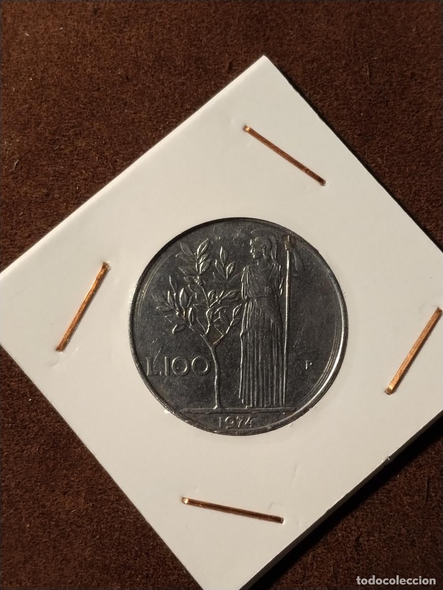 Monedas antiguas de Europa: Italia 100 Liras 1974 - Minerva y laurel - Moneda italiana anterior al euro