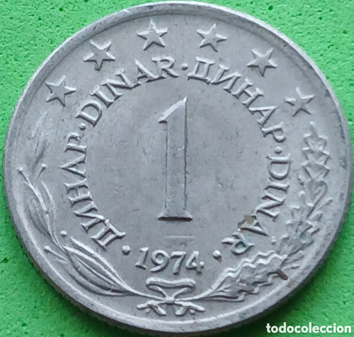 Monedas antiguas de Europa: Yugoslavia 1 dinar 1974 km#59