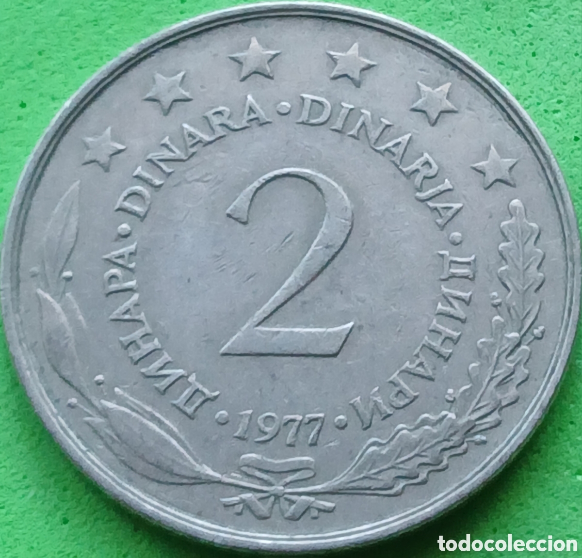Monedas antiguas de Europa: Yugoslavia 2 dinares 1977 km#57