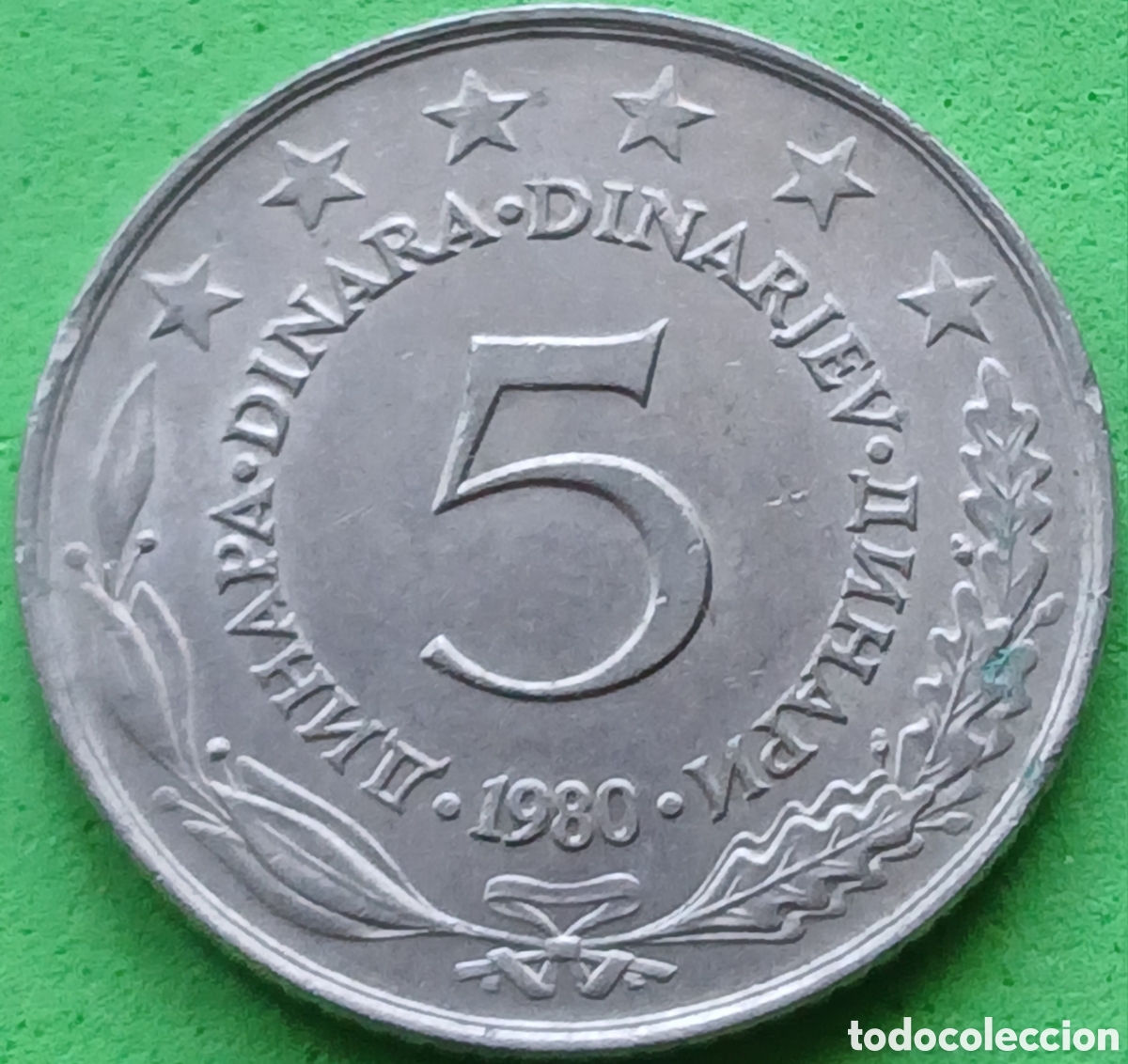Monedas antiguas de Europa: Yugoslavia 5 dinares 1980 km#58