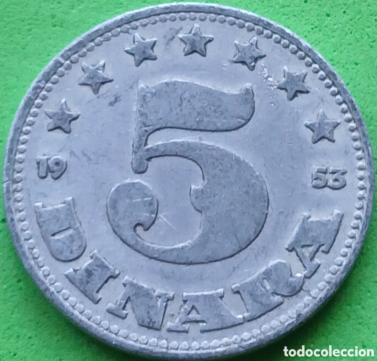Monedas antiguas de Europa: Yugoslavia 5 dinares 1953 km#32