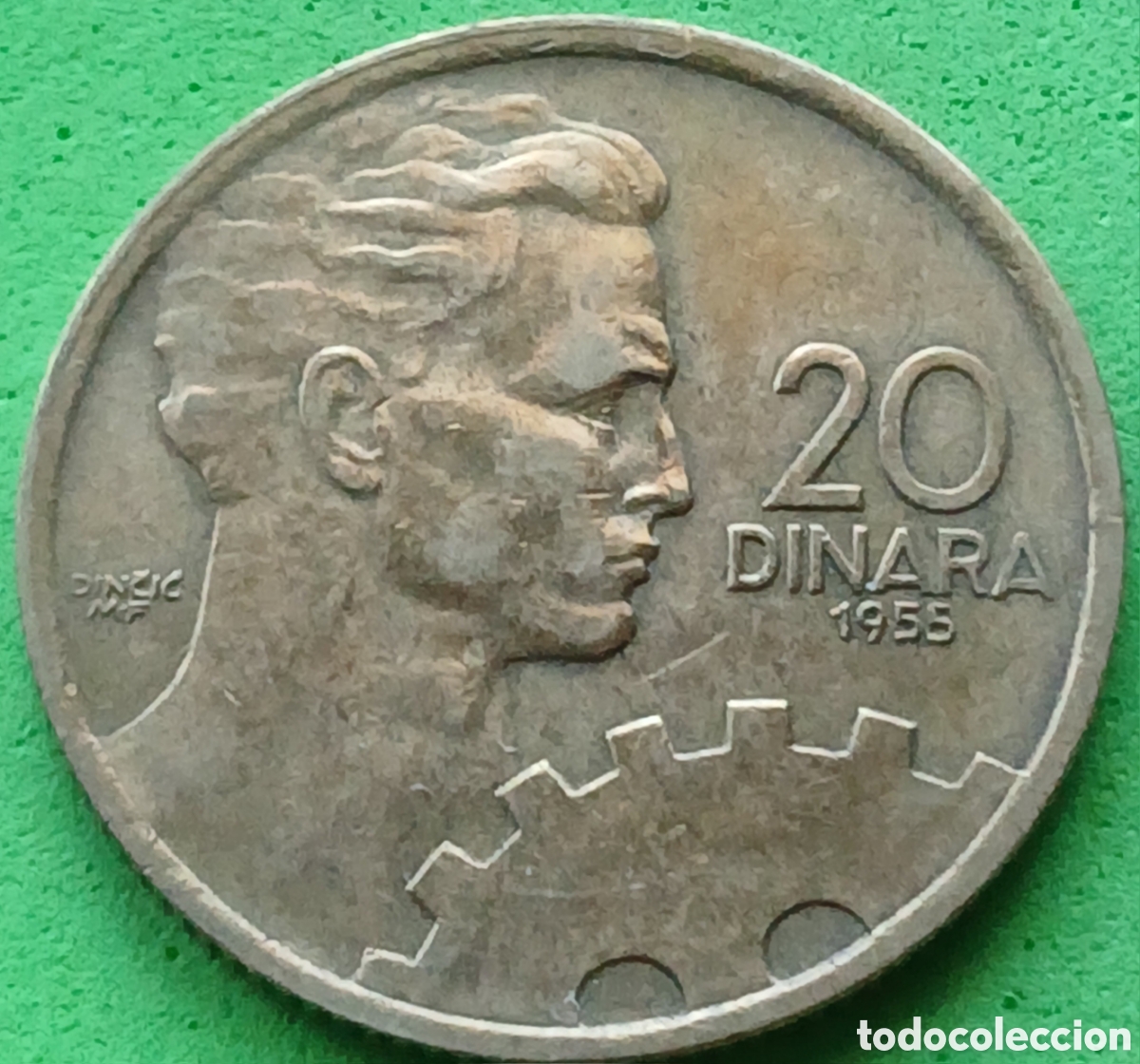 Monedas antiguas de Europa: Yugoslavia 20 dinares 1955 km#34