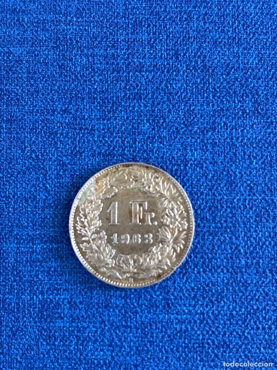 Monedas antiguas de Europa: 1 FRANCO 1963 PLATA SUIZA