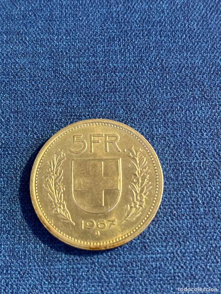 Monedas antiguas de Europa: MONEDA 5 FRANCOS SUIZOS 1967 Plata