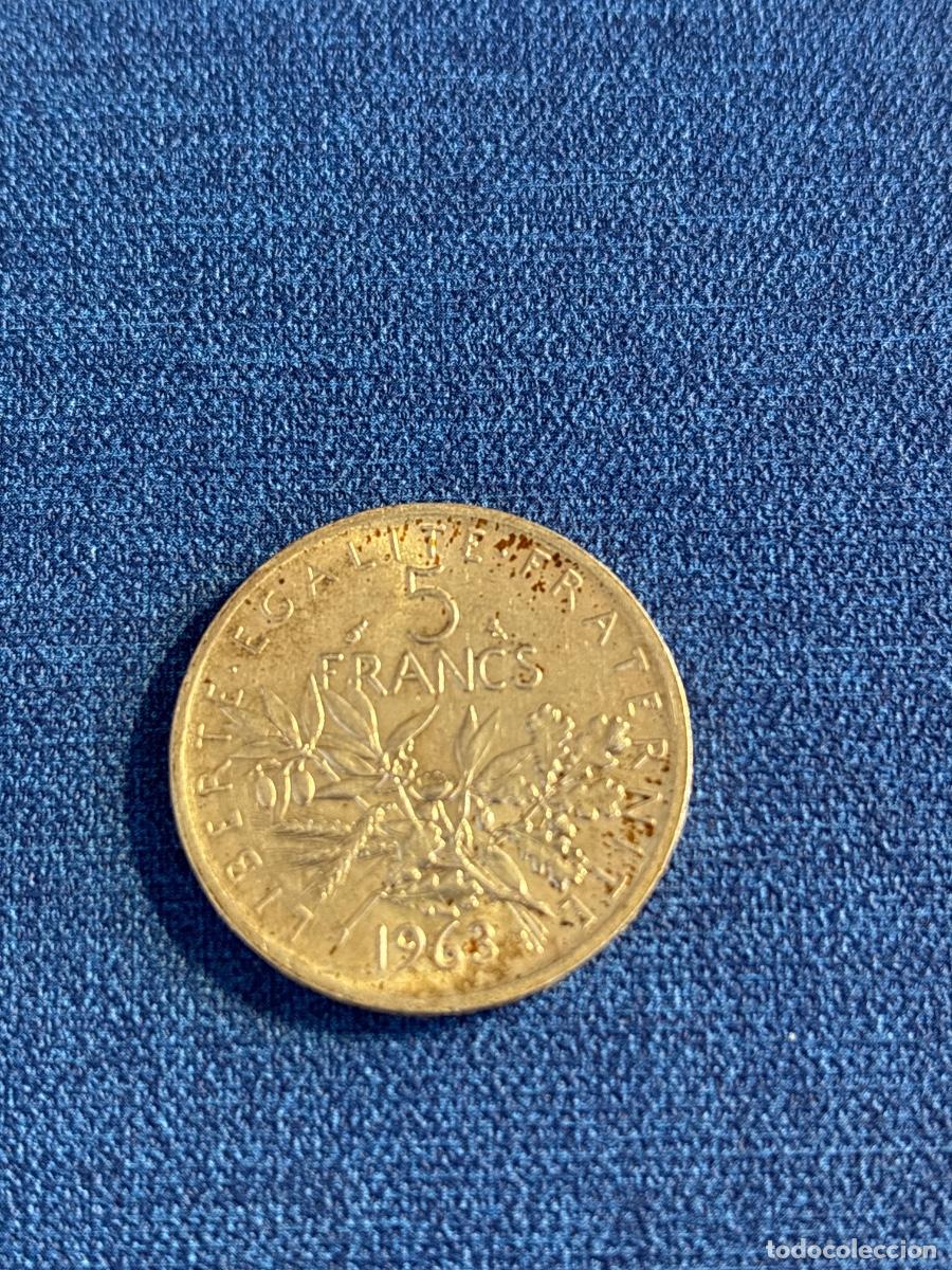 Monedas antiguas de Europa: MONEDA 5 FRANCOS 1963. Plata