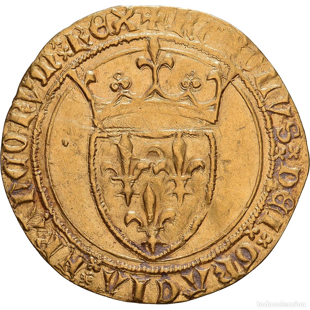 Monedas antiguas de Europa: [#1535230] Francia, Charles VI, Ecu d'or, 1394-1411, Saint-L&ocirc;, Oro, MBC+, Duplessy:369C