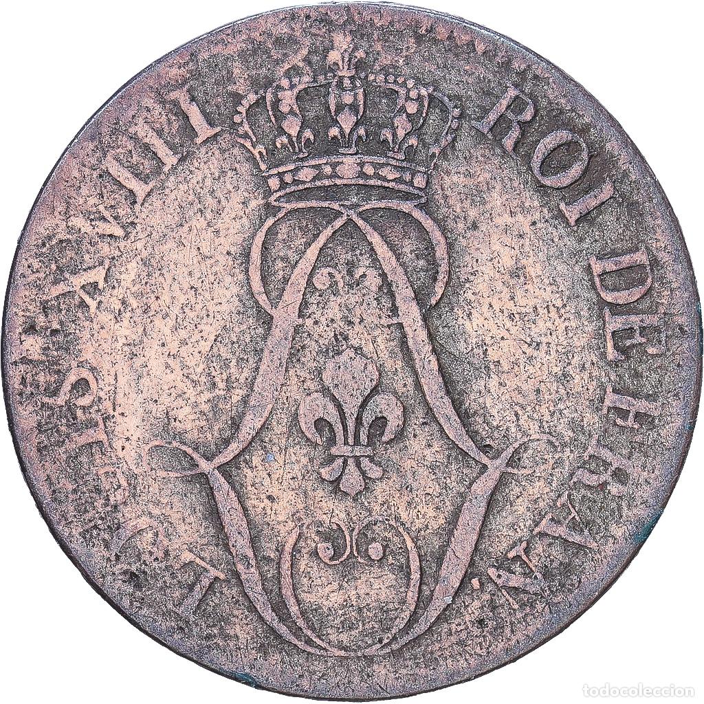 Monedas antiguas de Europa: [#1547843] GUAYANA FRANCESA, Louis XVIII, 10 Cent, 1818, Paris, Vell&oacute;n, BC, Lecompte:30