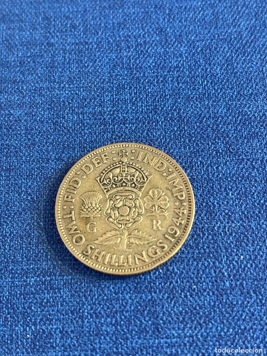 Monedas antiguas de Europa: MONEDA TWO SHILLINGS 1944. Plata