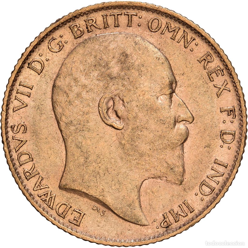 Monedas antiguas de Europa: [#1203539] Gran Breta&ntilde;a, Edward VII, 1/2 Sovereign, 1906, British Royal Mint, Oro, MBC+