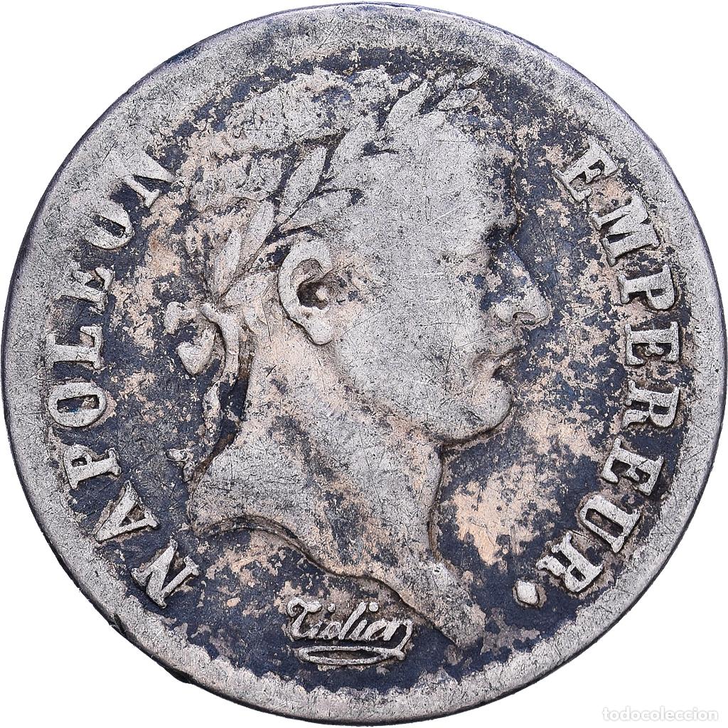 Monedas antiguas de Europa: [#1118176] Francia, 1/2 Franc, Napol&eacute;on I, 1809, Lyon, Plata, BC+, Gadoury:399
